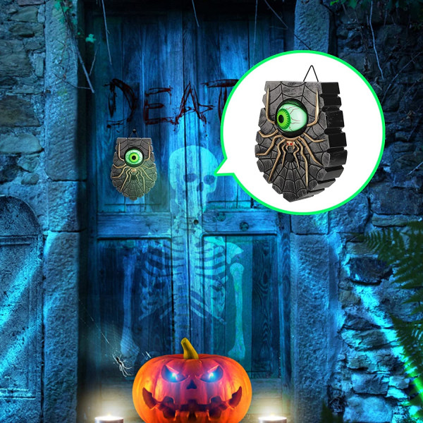 Dekorasjon, Halloween-dørklokke, Haunted Doorbell Animert øyebal
