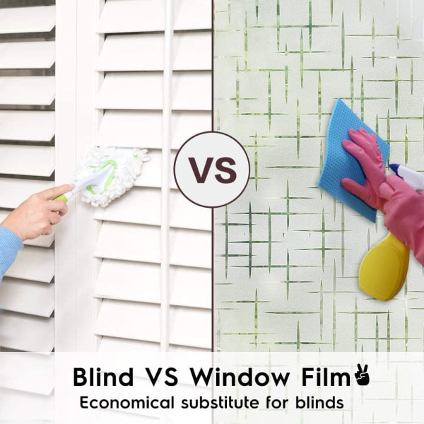 Window Film Privacy, Frosted Window film Cross Pattern Static Cl