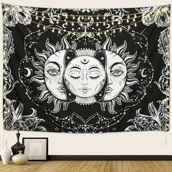 Brinnande sol hängande tyg bohemisk gobeläng, heminredning