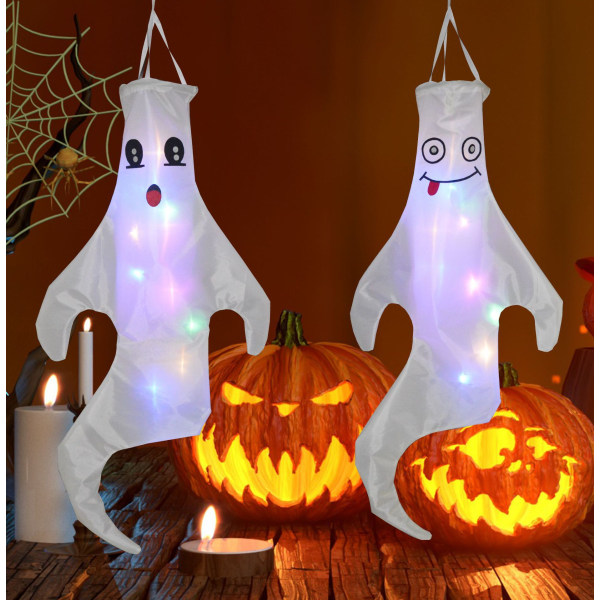 Hymyilevä aave 3d tuuliviiri Halloween-kodin sisustus Kotipakkaus Dekorati