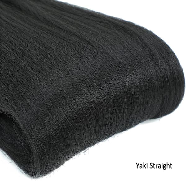 Försträckta flätade hårförlängningar 66cm 6-pack Professionell syntetfiber virkade flätor Yaki textur flätning