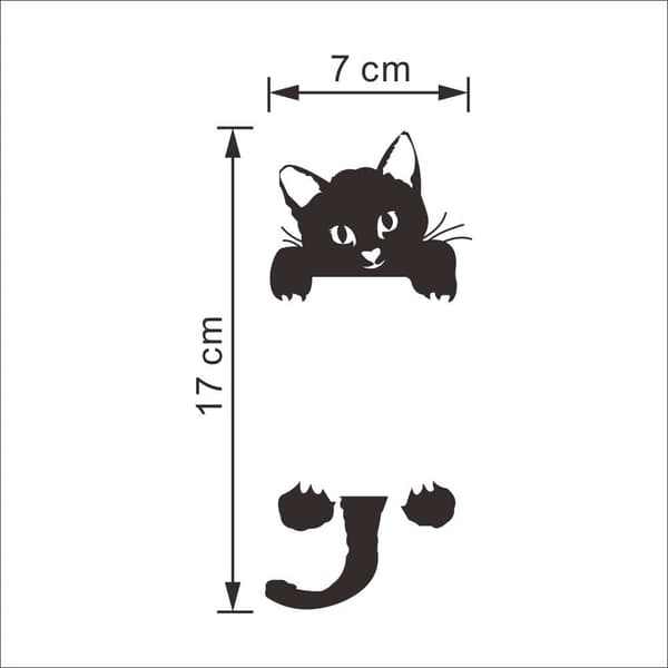 Väggdekaler för strömbrytare - Kattmotiv