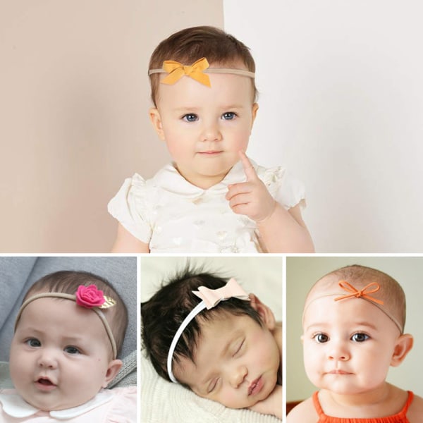 10 Pack E Baby pannebånd, One Size baby jente hårbånd hårbånd