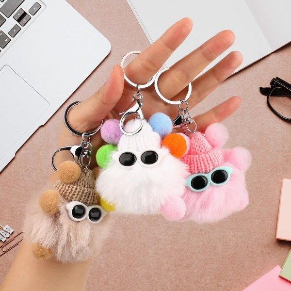 3 Pieces Cute Plush Keychain, Cartoon Keychain Children Personali