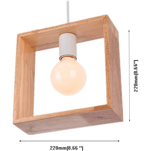 E27 Kreative Pendellamper Industriell Tre Taklampe Mo