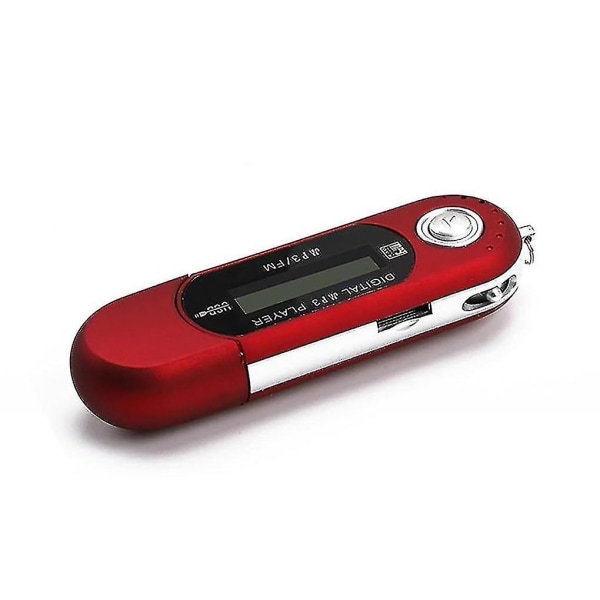Kannettava USB mp3-soitin, digitaalisella LCD-näytöllä punainen 3920 |  Fyndiq