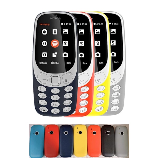 Ny 3310 Telefon - Enkel Bartelefon For Eldre Dobbel SIM Stor Skrift 2,4 Tommer Black