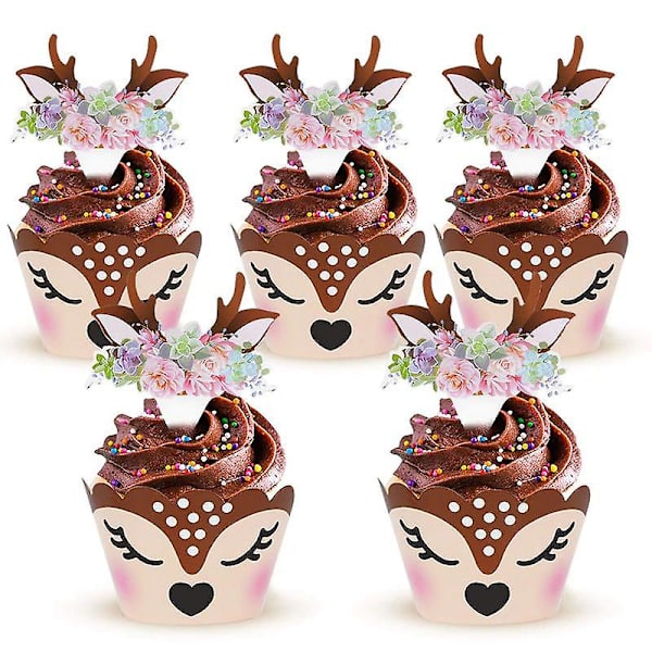 24 sæt standardstørrelse kagekopper cupcake wrapper liner til Bi