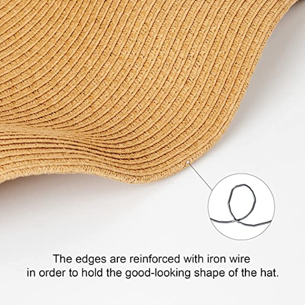 Kvinners Floppy Hat Halmhatt Bred Bremskjerm Solhatter Pustende Maur
