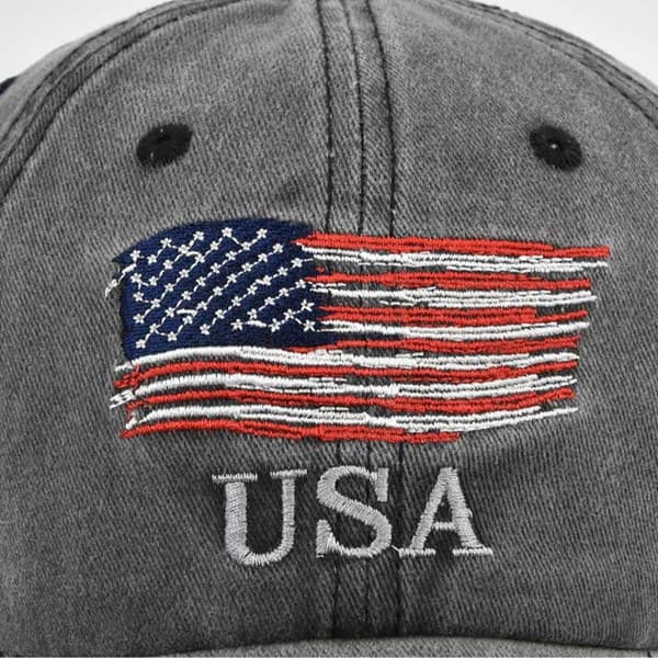 Pesty, kulunut baseball-lippis \"USA\" - Musta