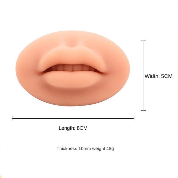 3stk Simulering 5d Tredimensjonal Silikon Lips Tattoo Lip Tra