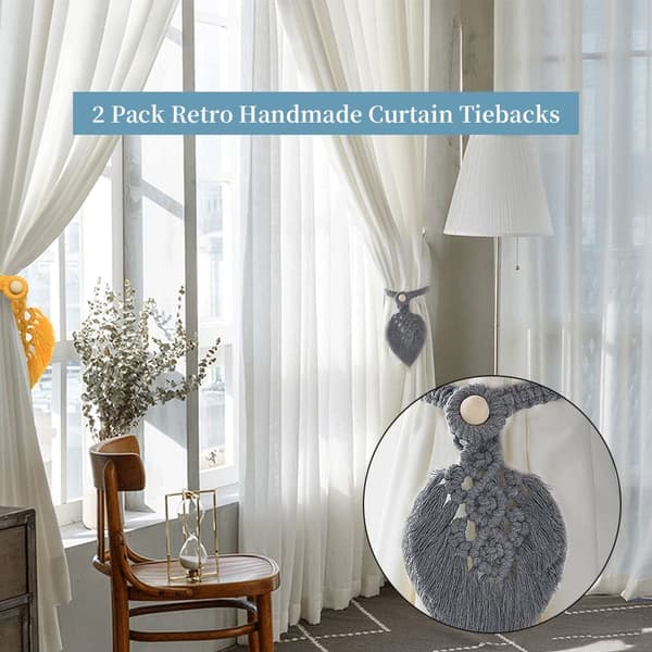 2-pack gardinbindningar bohemiska gardinbindningar handgjorda gardiner