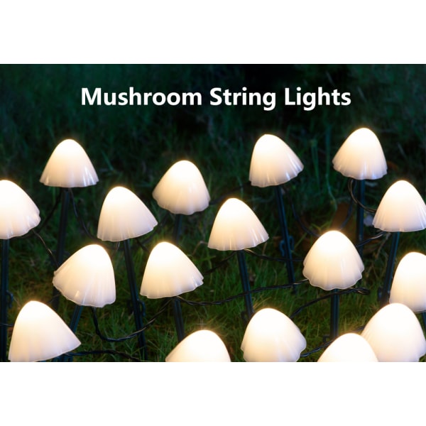 Solar Light Outdoor Garden, LED Mushroom Path Light Solar Fairy