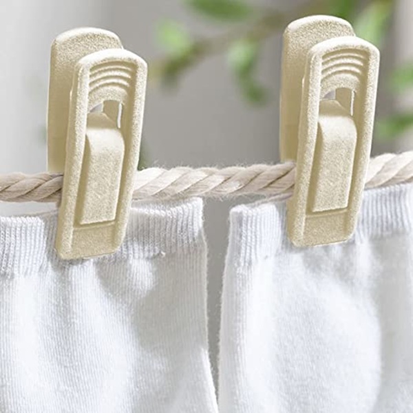 12 stk. sæt fløjlsbøjleklemmer (sort og off white), tykke
