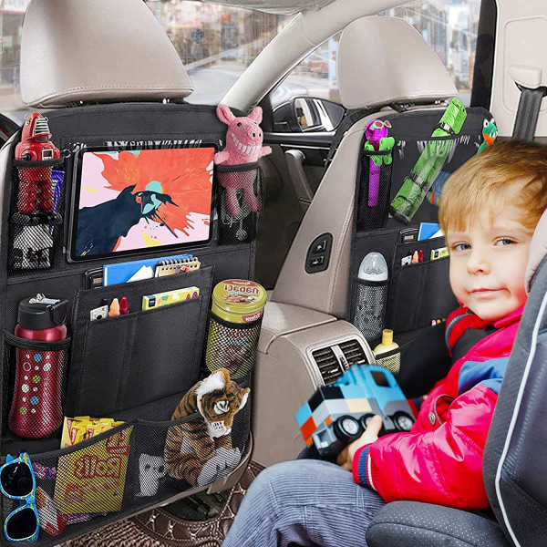 Kids Car Organizer, 2 STK bilinteriørtilbehør, 10 Pocks