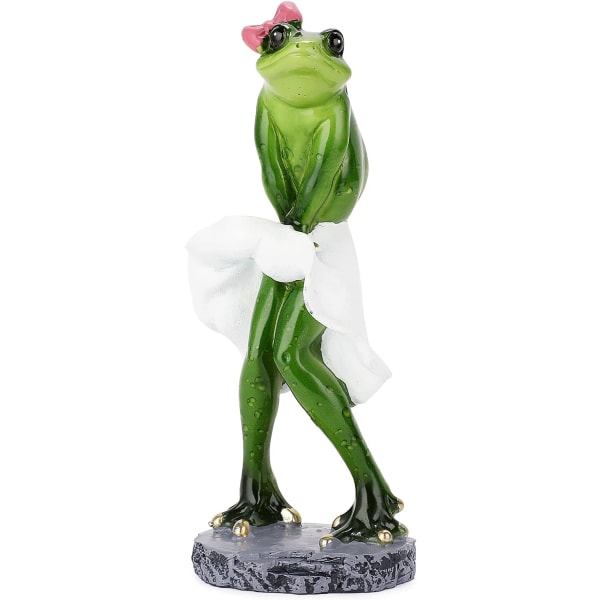 Creative Craft Resin Frog Figurinnredning, Flying Skirt Frog