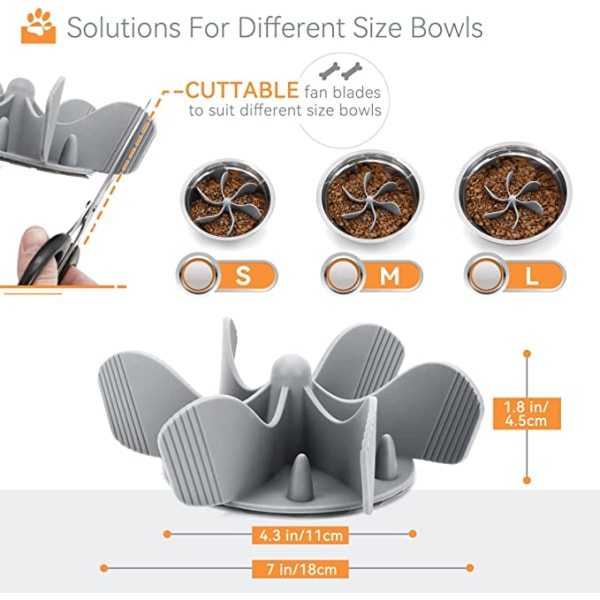 Anti-gulpende hundeskål, langsomt spisende tilbehør til frådere, separator til keramik/rustfrit stål/glasskål, indsats til stor lille hundeskål med stabil sugekopbund, kæledyrsartikler, kæledyrsartikler
