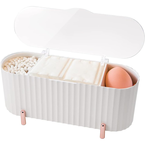 Vit - Bomullstopsdispenser, Bomullstopsdispenser, Bomullstops