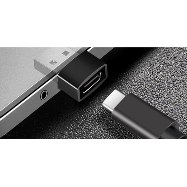 5 stk. Sort USB C Hun til USB Han Adapter, Hurtig Opladning og
