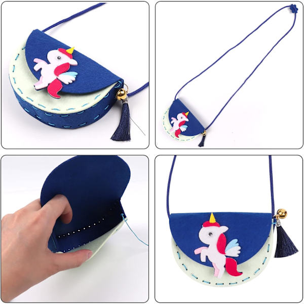 Sykit för barn (Navy Unicorn), DIY-kit för små flickor, Icke