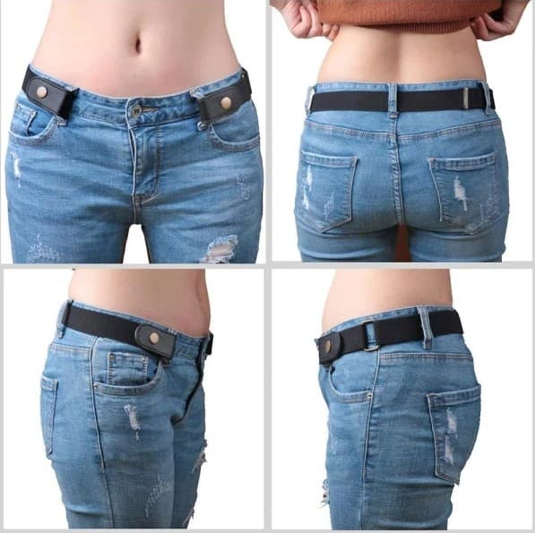 1PCS Svart Relax Bälte / Bälte - Elastiskt Bälte utan Spänne - En Storlek