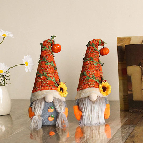 2 st pumpa solros ansiktslös blomma dvärgdocka butik fönster