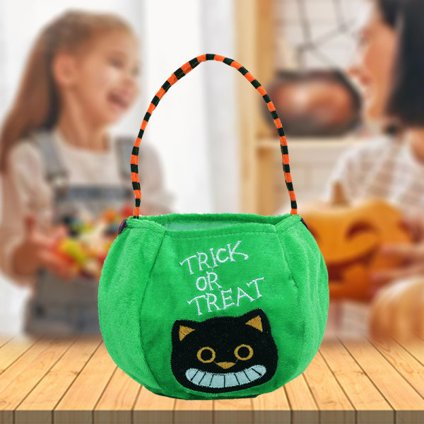 5 stk Halloween-dekor filtsett med hette rund tote bag Gh