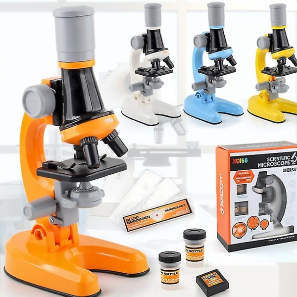 1 leketøysmikroskop barnevitenskapelig eksperimentdrakt microsco
