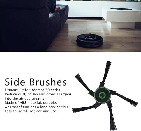 Sweeping Robot Side Brushes-2pcs, Side Brush High Efficiency Fil