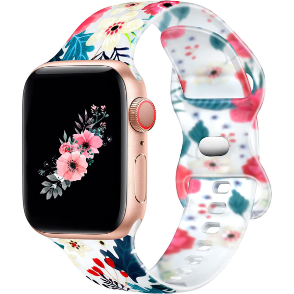 Mjuk silikonrem kompatibel med Apple Watch -rem 38mm 40mm