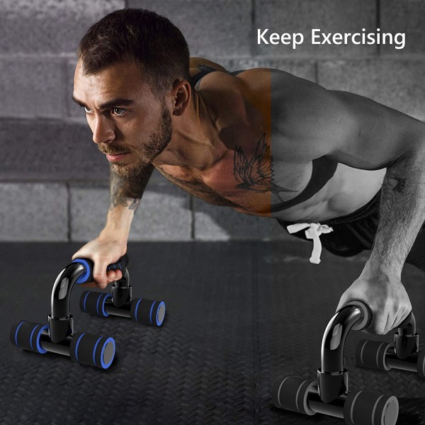 Blå Push-up treningsutstyr brystmuskeltrening hjemme foa