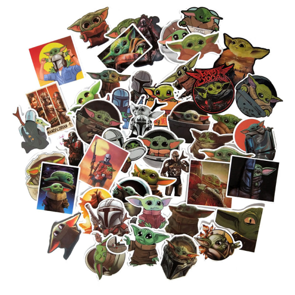 Baby_Yoda Stickers[50pcs] Vinyl vandtætte klistermærker til bærbar computer,