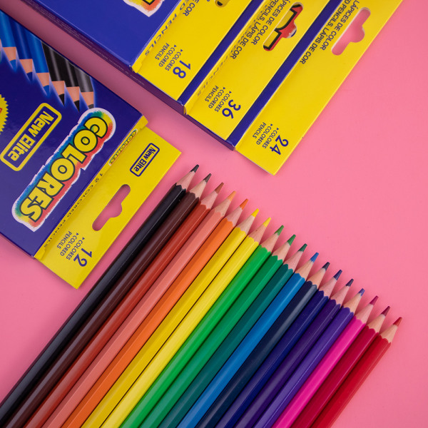 Värilliset lyijykynät lapsille 18 väriä 18 värin set - Erilaisia värejä
