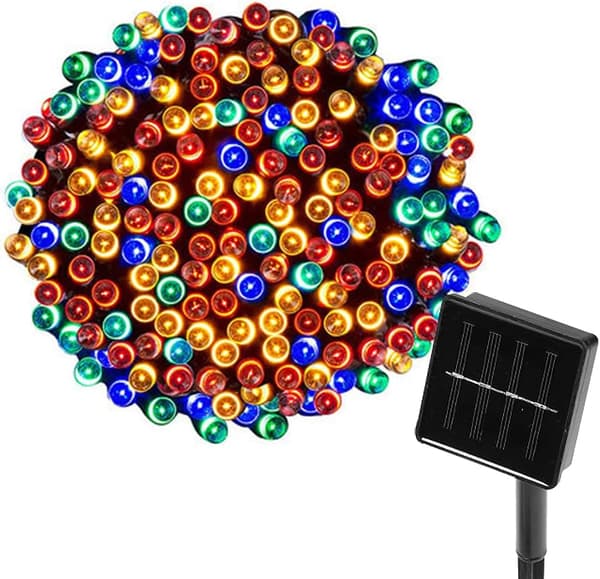 12M 100 LED solcellelyskjede for hagedekorasjon, solstr