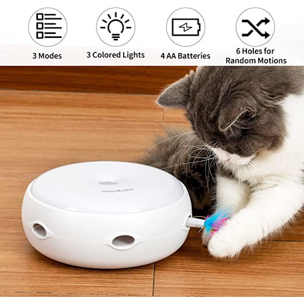 Fjäder Cat Smart Cat Toy, Silent Version Interactive Kitten T