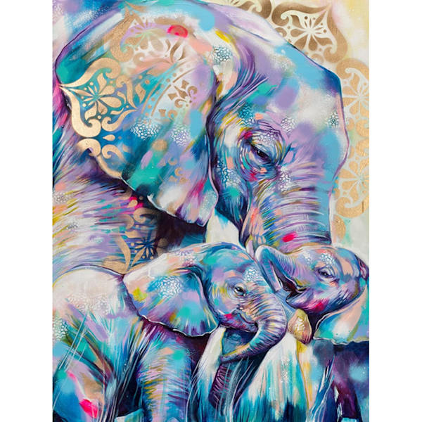 30x40cm, Elefantti Timanttimaalaus Sarja 5d Timanttimaalattu Rhinestone Kirjonta Kangas