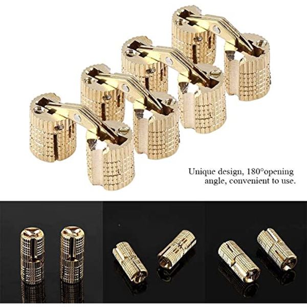 4-osainen 12MM piilotettu huonekalujen sarana messinki piilotettu sarana, ba