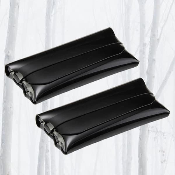 2 st svarta solglasögonfodral i läder
