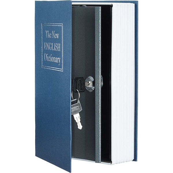 Book sikker (blå), engelsk ordbog bog sikker