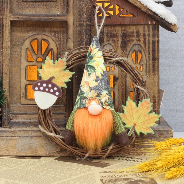 Høsttakkefestdekorasjon Gnome plysj 2 STK Høsttakkefest
