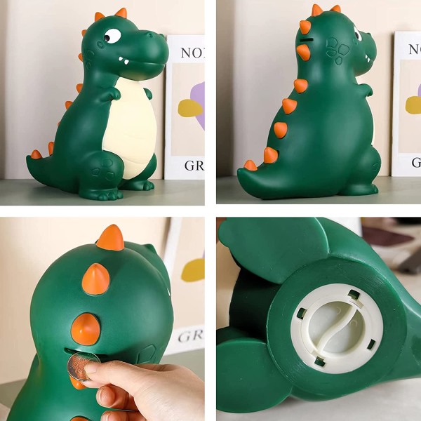 Dinosaurie Spargris, Plast Shatterproof Pengar Mynt Bank, C