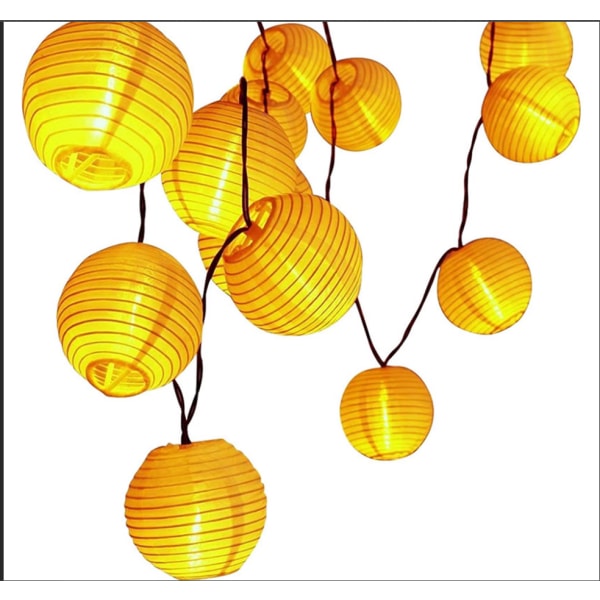 Solar String Lights Udendørs Have, 20 LED Lantern Lights Christ