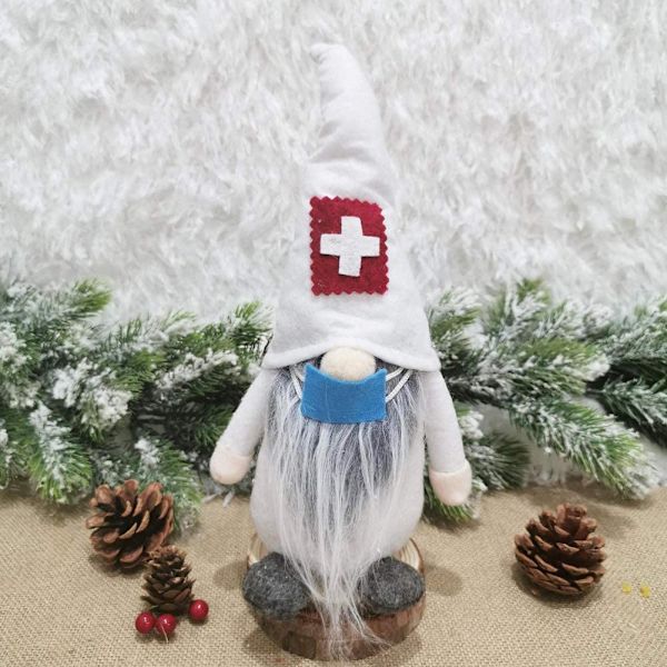 Ferie Gnome Håndlavet Svensk Tomte, Jule Nisse Dekoration O