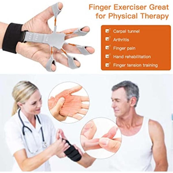 2 STK Finger Træner, Finger Strengthener, Grip Strength Trainer