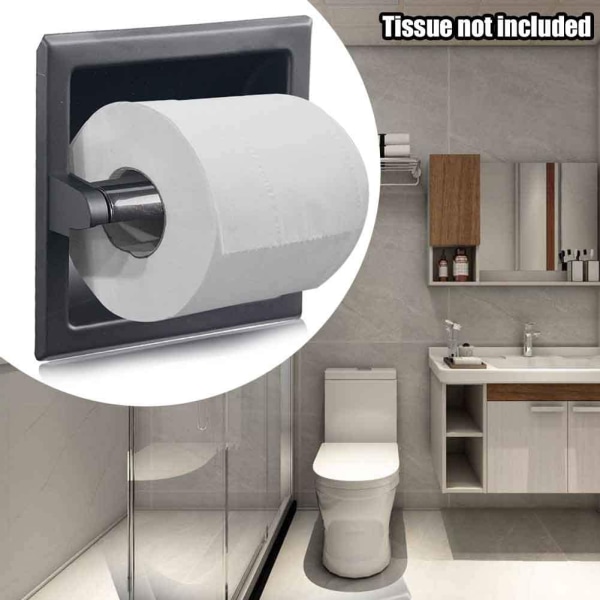 Forsænket Toiletrulle Dispenser Holder Vægmonteret Rustfri Ste