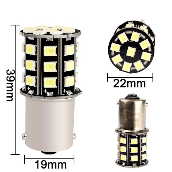 10 stk automatisk LED bremselys 1157/33 lys BAY15D høydepunkt