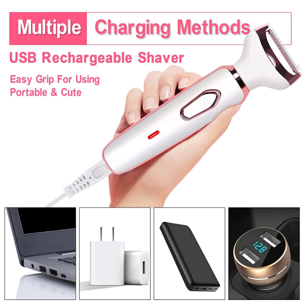 Fire-i-en barbermaskine til kvinder USB genopladelig elektrisk barbermaskine  ben h c1bc | Fyndiq