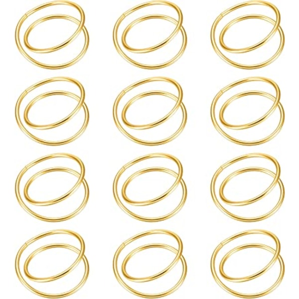 12 delar (guld) guld servettringar metall spiral servettringar Buck