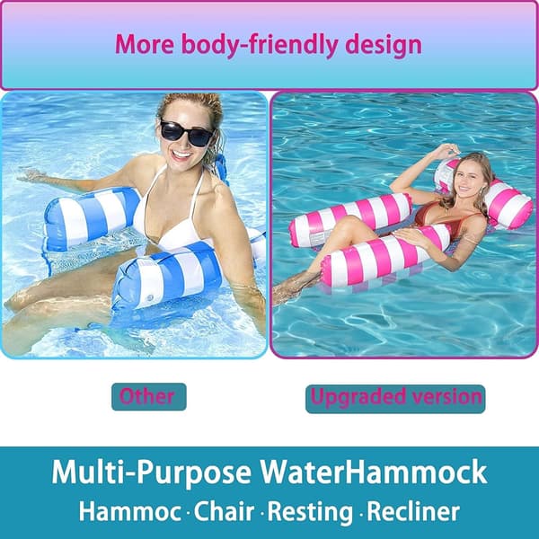 (Rød)Oppustelig swimmingpoolstol, multi swimmingpoolmadras