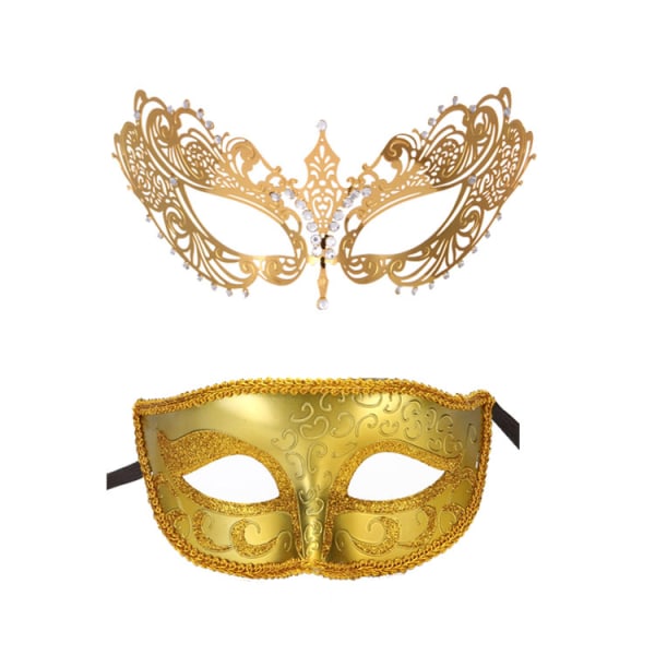 Par venetiansk maske maskerademaske kvinne blonder venetiansk maske fo
